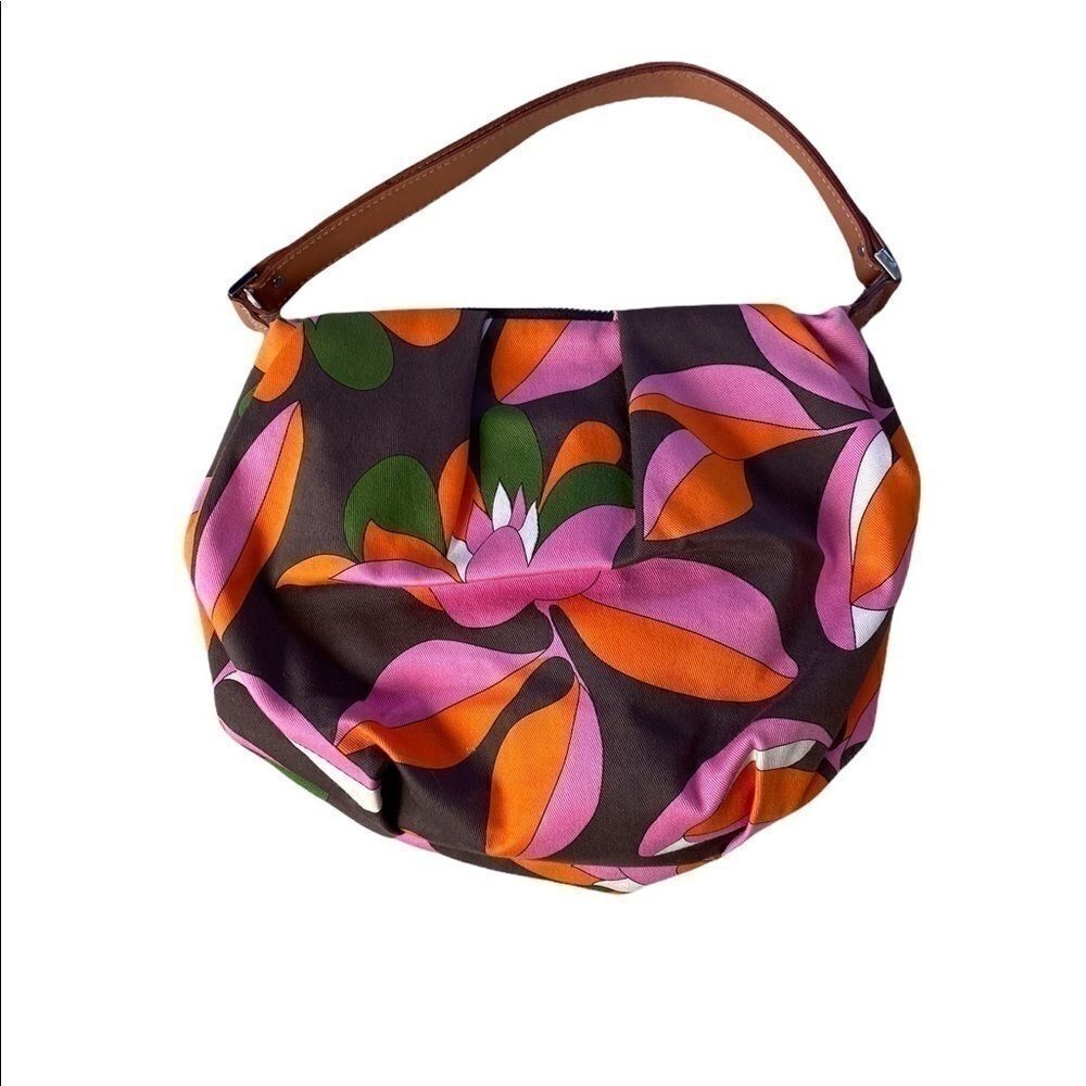 kate spade Floral Print Shoulder Bag in Brown, Pink, Orange, Green